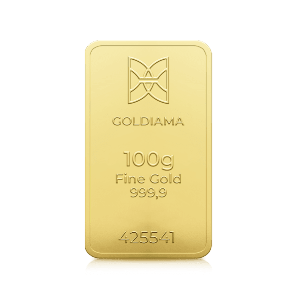 100 Gram Gold Bar 999.9 Purity